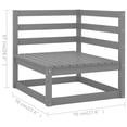 thumbnail image 4 of vidaXL 6 Piece Garden Lounge Set Grey Solid Wood Pine, 4 of 5
