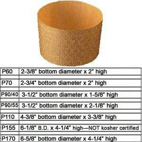 Novacart Panettone Mold - P70, Case of 2000