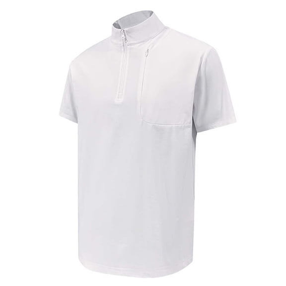 Men's Half Zip Short Sleeve Jacket Performance Pullover Tops Short Sleeve Summer Quarter Zip Golf Sports Tee Shirts