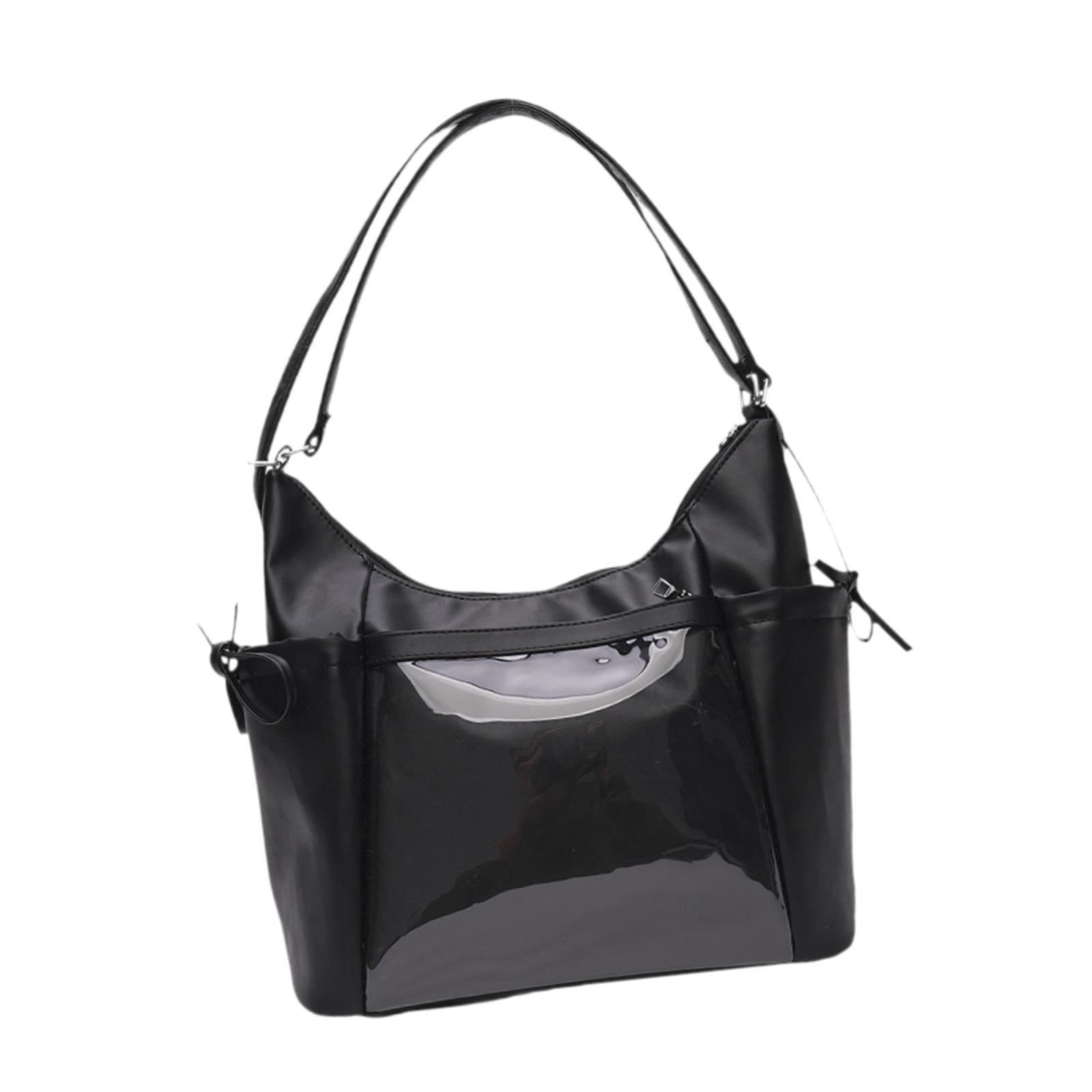 Abbraccia Ita Bag Uniform Bag DIY Multipurpose Transparent Purse Handbag Backpack for Gifts Anime Dolls Display Party Shopping Students Black