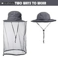thumbnail image 7 of AYAMAYA Fishing Hat with Neck Face Cover, Sun Hat with Mesh , Anti Mosquito Gnats Net Hat for Hiking, Backpacking,Camping(Gray), 7 of 7
