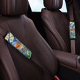 thumbnail image 3 of Chririnla Car Seat Belt Pads Interior Decor Seat Belt Shoulder Pad Polyester Easy Magic Tape, Suitable for Sedans SUV, Artistic Octopus Underwater Painting Print, 3 of 8