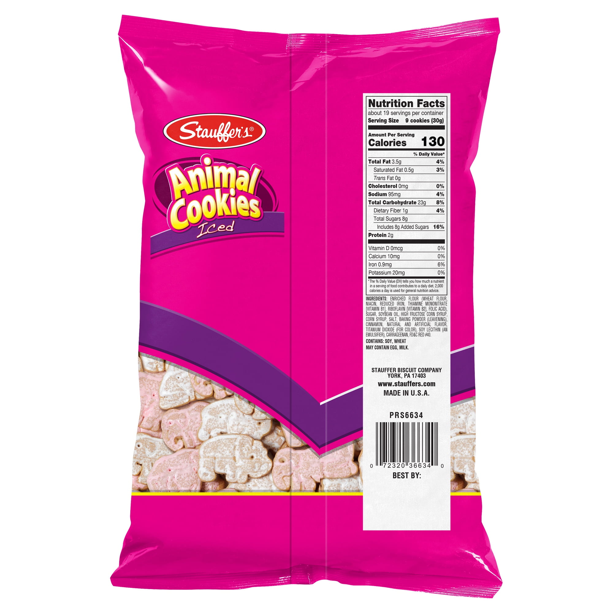 Stauffer's Iced Animal Cookies, 20oz Bag