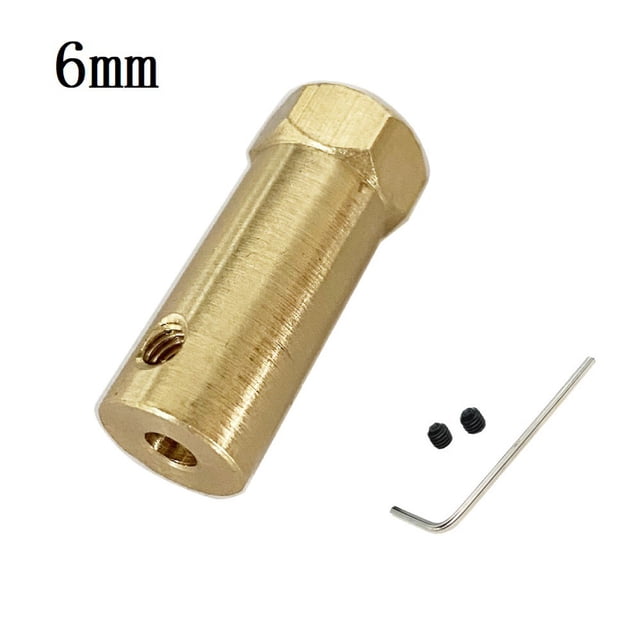MYG Manchon de Connecteur d'Arbre de Moteur à Couplage Hexagonal Rigide en Cuivre Étendu pour Voiture Robotisée