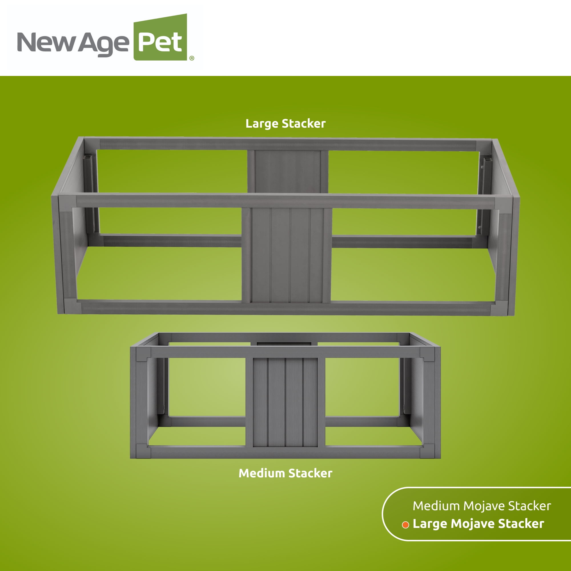 New Age Pet® ECOFLEX® Mojave Reptile Habitat Stacker in Medium 36" Grey for Lighting
