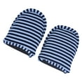 thumbnail image 3 of Travel Portable Foldable Reusable Indoor Soft Cotton Anti Slip Slipper WoMan Coffee Stripes Spa Slippers, 3 of 7