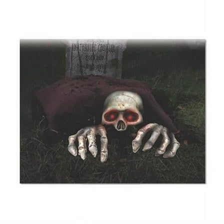 7.25 x 3 x 5.37 in. Lite Up Skele-Peeper Grave Breaker Halloween Decor