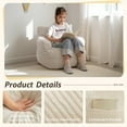 thumbnail image 7 of BYBYME Kids Bean Bag Chair,Soft Memory Foam Bean Bag Chair with Pocket for Toddlers,Lazy Sofa Lounger for Gaming,Reading,Beige, 7 of 7