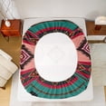 thumbnail image 5 of jejeloiu Ancient Western Tribal Bed Sheets,Retro Aztec Geometric King Sheets,Green Red Black Sheet Set For Adult,Microfiber Bedroom Decor,4-Piece, 5 of 7