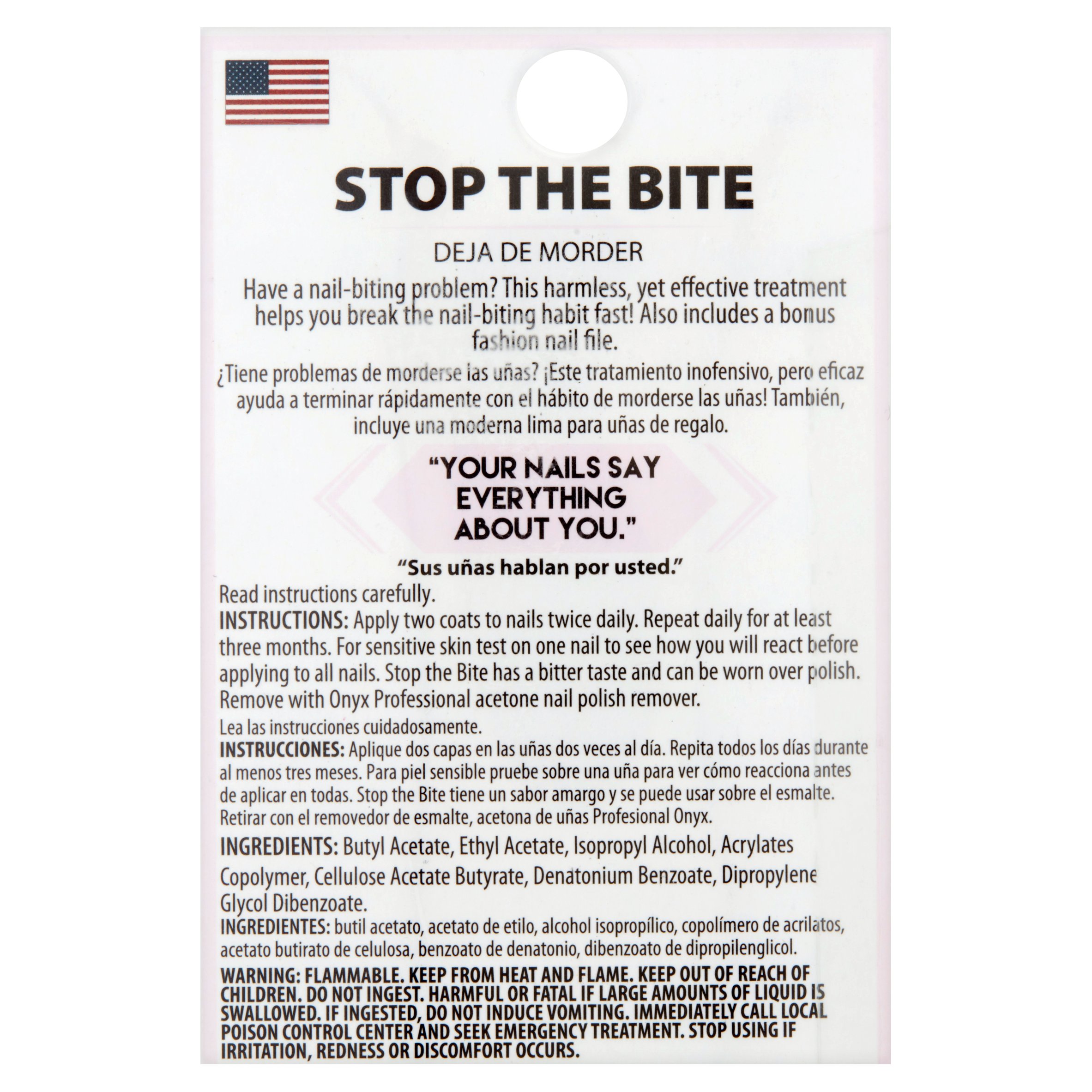 Onyx Professional Stop the Bite Nail-Biting Deterrent and File, 0.5 fl oz - image 4 of 4