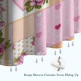 thumbnail image 6 of Pioneer Flower Floral Print Pattern Shower Curtain 36"x72" ,Bathroom Decorative Shower Curtains Set with 12 Hooks,Modern Waterproof Washable Shower Curtain, 6 of 6