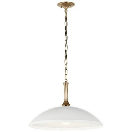 1 Light Pendant in Traditional Style-12.25 inches Tall and 20.25 inches Wide-White Finish Bailey Street Home 147-Bel-5180074