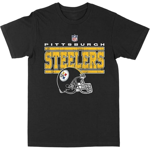 NFL Pittsburgh Steelers Logo Helmet Black 2X-Large T-Shirt