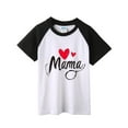 thumbnail image 5 of Summer Savings! THDHVS Girls Summer T-shirts,Summer Casual Tops for Kids,Kids Girls T Shirts Casual Raglan Short Sleeve Crewneck Color Block Summer Tees Black 7-8 Years, 5 of 5