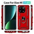 thumbnail image 2 of For Xiaomi 13 Pro Shockproof TPU + PC Phone Case with Holder(Red),iPhone 16 Pro, 2 of 4