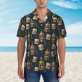 thumbnail image 4 of Daiia Cigar Hawaiian Shirt for Men Gentle Cotton Regular Short Sleeve Casual-3X-Large, 4 of 9