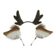 thumbnail image 2 of Diadema de asta de Pascua navideña Celebraciones navideñas Favores Banda para el cabello Navidad Marrón Zulema Aro de pelo de astas, 2 of 8