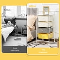thumbnail image 4 of Topbuy 4 Drawer Cart Storage Container Bins with wheels for Home&School&Office Opaque Yellow + White + Grey, 4 of 9
