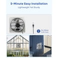 thumbnail image 5 of Ken Brown 18" shutter Exhaust Fan - 2450 CFM Wall Mount Ventilation,for Greenhouses ,Garage, attic- Silver, 5 of 9