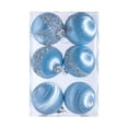thumbnail image 1 of 6 Piezas Adornos Navideños Strade Fareast Limited Bolas Irrompibles Azul Claro 8cm, 1 of 8