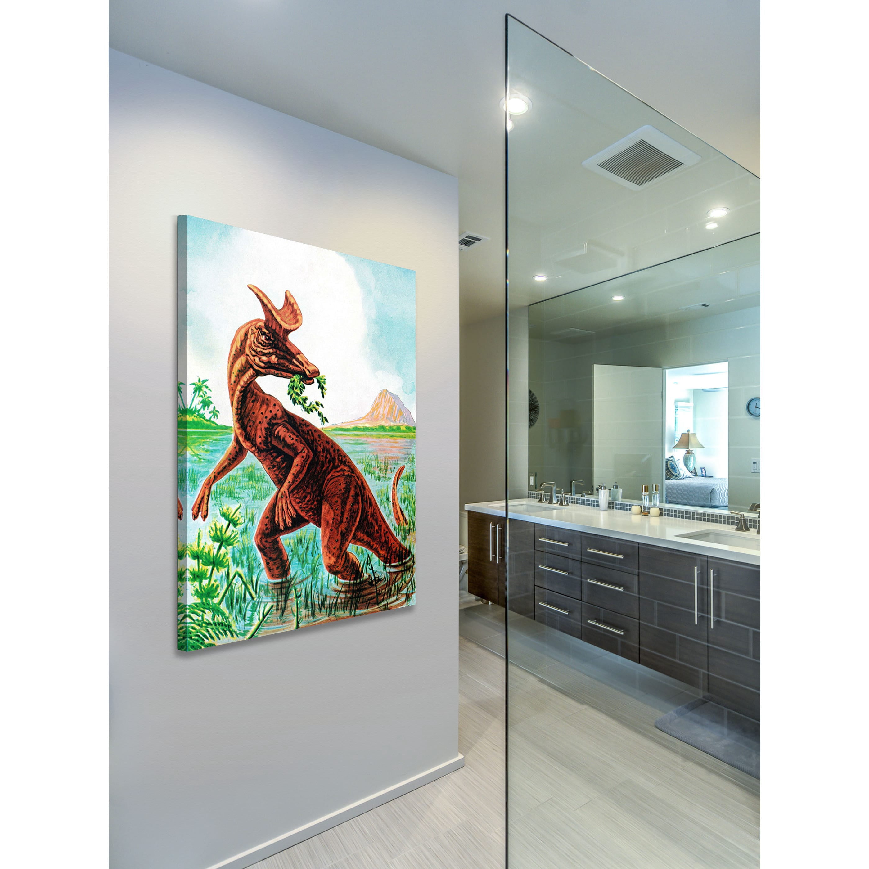 Marmont Hill "Lambeosaurus" by Curtis Painting Print on Canvas