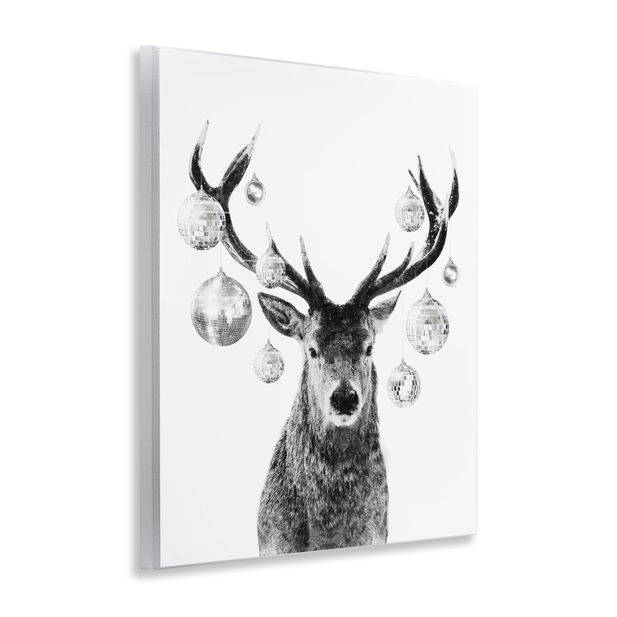 Stupell Industries Deer with Disco Balls Animals & Insects Painting Unframed Art Print Wall Art, 11 x 14