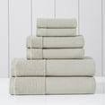 thumbnail image 2 of Modern Threads Waffle-Rib 6-Piece Cotton Bath Towel Sets, Silver, 2 of 6