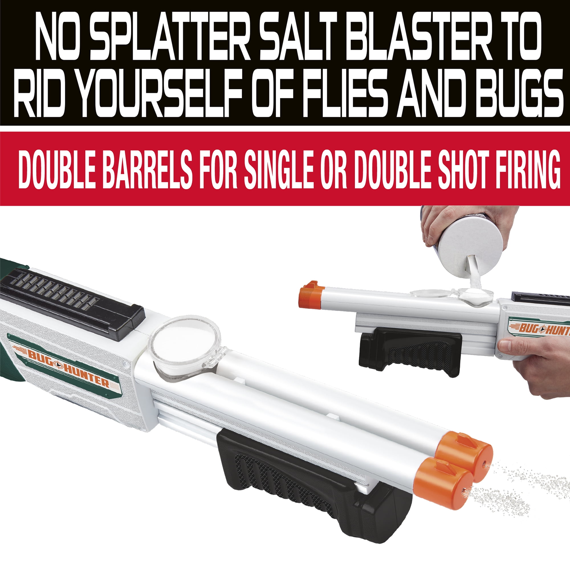 Bug Hunter Salt Blaster W/ Double Barrel, Adult Use Ages 18+