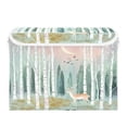 thumbnail image 7 of Yayeee Collapsible Cube Storage Bin with Lid Fabric Closet Decorative Basket with Handles, Green Deer, 7 of 7