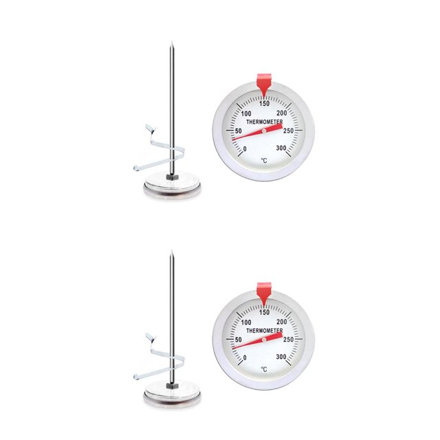 Inteprter Termómetro de cocina para freír de acero inoxidable, lectura rápida de carne, medidor térmico de temperatura para hornear, café profesional, 150 mm 2piezas Inteprter CBP162557