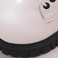 thumbnail image 5 of CYRBOKO Ankle Boots for Girls, Fall Winter Side Zip Non-slip Lace Up Girls Riding Boots White Size 1 (Big Kids), 5 of 7