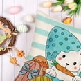 thumbnail image 5 of Happy Easter Pillow Covers 16x16 Set of 4 Watercolor Stripes Spring Farmhouse Decor Bunny Eggs Carrot Truck Home Sweet Home Holiday Decorations Throw Cushion Case for Couch, 5 of 6