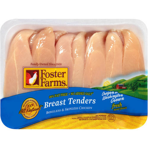 Foster Farms Boneless & Skinless Chicken Breast Tenders, 1 1.5 lbs