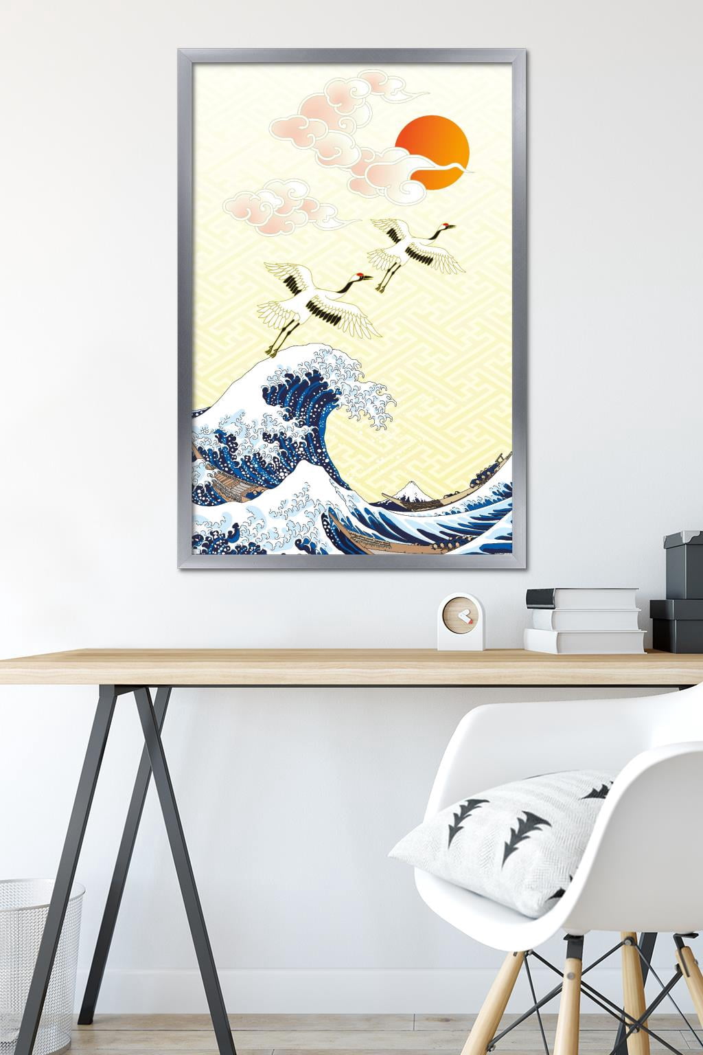 The First Sunrise in Japan Wall Poster, 22.375" x 34" Framed