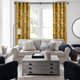 thumbnail image 5 of Cortinas Topfinel, color amarillo mostaza, vintage, 214 cm de ancho x 213 cm de largo, 5 of 9