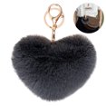 thumbnail image 3 of Coofit Key Chain Fashion Heart Shape Pom Pom Handbag Pendant Purse Charm Phone Charm, 3 of 6