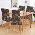 thumbnail image 2 of Yayeee 2 Pack Dining Chair Covers Stretch Parson Chairs Slipcovers Seat Protector, Dark Floral Pattern, 2 of 6