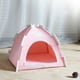 thumbnail image 5 of Carpa para mascotas para gatos y perros - Cama cubierta de cueva interior/exterior con esterilla refrescante reversible, marrón/gris, 36x36x28cm, 5 of 6