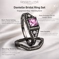 thumbnail image 5 of Danielle Wedding Ring Set for Women CZ Black Engagement Ginger Lyne Collection, 5 of 6