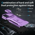 thumbnail image 3 of Allytech Shockproof Back Case for Apple iPhone 15 Plus, Military Grade Protective With Ring Holder Stand Compatible with Car Mount Anti-slip Hybrid Rugged Bumper Phone Cover for Men Boys -Purple, 3 of 8