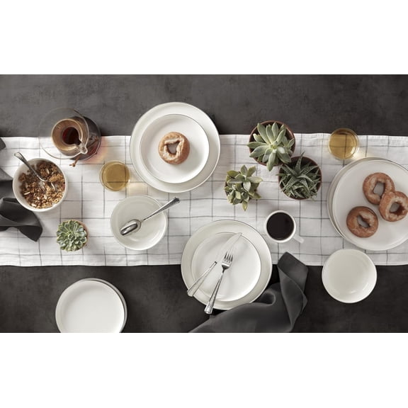 896602 24 Seven Black Rim 12-Piece Dinnerware Set