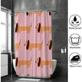 thumbnail image 4 of Coolnut Bath Shower Curtain Liners Lovely Dachshunds 60x72in Polyester Waterproof with 12 Curtain Hooks Bathroom Accessories Decoration, 4 of 6