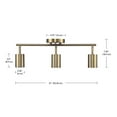 thumbnail image 2 of Globe Electric 91007786 Pratt 3 Light 21" Wide Fixed Rail Linear Ceiling Fixture - Black, 2 of 7