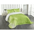 thumbnail image 3 of Ambesonne Sage Quilted Bedspread Set 3 Pcs, Digital Shady Abstraction, King Size, Apple Green, 3 of 5