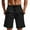 Black, variant on Men's Casual Multi-Pocket Zipper Half shorts Pants Drawstring Tie-Front Fitted Pants Straight Shorts