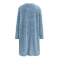 thumbnail image 6 of 2025 Spring Hoodie Light Blue Hoodie Long Sleeves Round Neck Sweater Vest Solid Color Trendy Cardigan Men's Hoodie(L), 6 of 6