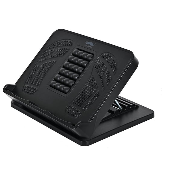 Ergonomic Foot Rest Under Desk at Work, 5-Angle Adjustable Footrest with Center Massage Roller and Anti-Slip Pads for Home, Office