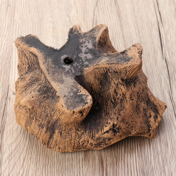 FRCOLOR Succulent Driftwood Planter Cement Flower Pot Drainage Hole