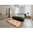 thumbnail image 4 of Ahgly Company Indoor Rectangle Abstract Brown Gold Oriental Area Rugs, 4' x 6', 4 of 6