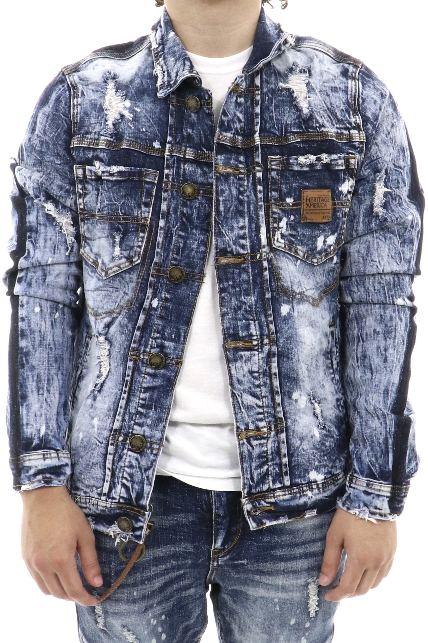 Repair Denim Jacket MEDIUM BLUE 